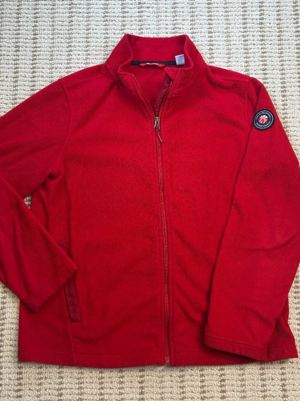 Oobe Chick-Fil-A Team Member Red Fleece Full-Zip Pullover Mens Medium Employee